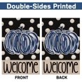 thumbnail image 3 of Fall Garden Flag 12.5x18in Double Sided Thanksgiving Blue Pumpkin Welcome Polka Dot Vertical Yard Flag Autumn Holiday Harvest Seasonal Outdoor Decoration for Outside Home Porch Yard Decor, 3 of 6