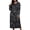 Black, variant on Plus Size Women Halloween Nightgown Pumpkin Print Crewneck Long Sleeve Dresses Fall Lounge Sleep Home Maxi Dress