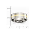 thumbnail image 6 of 14K Two-Tone Titanium Ring Band Wedding Yellow Gold Flat, 6 of 6