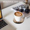 thumbnail image 6 of Brown Geometric Coasters Set of 6, Absorbent Coasters for Drinks, Modern Abstract Art Ombre Coaster for Desk Coffee Table Protection, Home Decor House Warming Gifts 4", 6 of 8