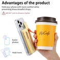 thumbnail image 4 of Allytechgroup iPhone 16 Pro Max Case with Cards Holder & Hand Strap, Clear Back Cover Shockproof Drop Protective Anti-Yellowing Bumper Phone Case for Apple iPhone 16 Pro Max, Yellow, 4 of 11