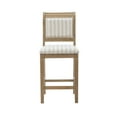 thumbnail image 2 of Linon Findley 26" Mid Back Indoor Wood Counter Stool, Gray wash/Natural Stripe, 2 of 11