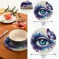 thumbnail image 3 of Watercolor Eye with Butterfly Pot Holders Trivets Set of 2 Cotton Hot Pads Mats for Hot Dishes Pots Pans Kitchen Cooking 7" 9.5", 3 of 7