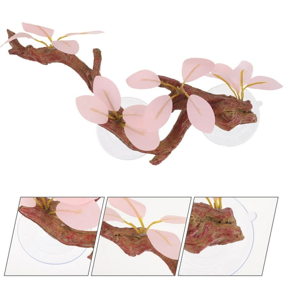 LABSERRON Suction Cup Branches For Reptiles Aquarium Environment 24x15cm 1Pcs