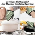 thumbnail image 7 of Rocae Daisy Plaid Green for Mini Oven Mitts Rubber Oven Glove, Kitchen Mittens, Cute Cooking Mitts,5.9"x5.9", 7 of 7