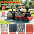 thumbnail image 6 of Gymax Ride on Train 6V Battery Powered Ride on Toy w/ Under-Seat Storage & Carriage Black, 6 of 10