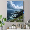 thumbnail image 4 of Dramatic Ocean Cliffs Coastal Canvas Print, Suitable for Living Room, Bedroom, Bathroom, Office, Home Decor, 4 of 8