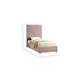thumbnail image 4 of Renaissance Rhapsody Modern Contemporary Velvet Upholstered Bed With Deep Channel Tufting And Custom Acrylic Legs, 4 of 6