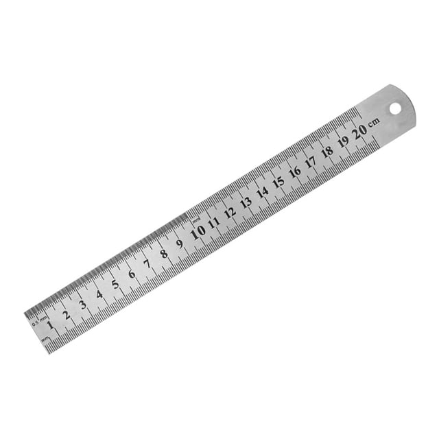 Regla de acero Centímetro de acero inoxidable Metal milímetro (200 mm)