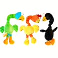 thumbnail image 5 of Juguete para perros con forma de pollo chirriante, de color naranja y amarillo: juguete de peluche duradero y resistente a las mordeduras, juguete interactivo de entrenamiento sonoro para perros., 5 of 5