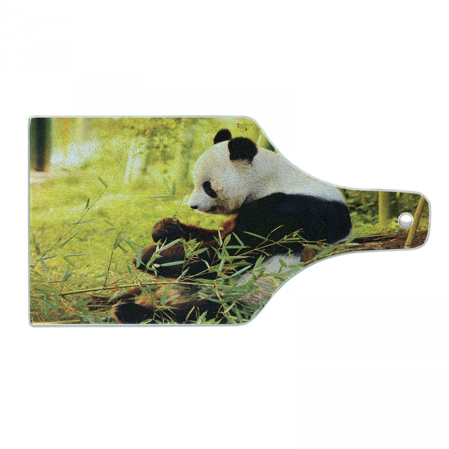 Panda Forest Scene Tempered Glass Cutting Board