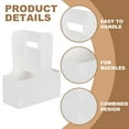 thumbnail image 3 of Uxcell Drink Carrier with Handle, 50 Pcs Kraft Paperboard 2 Cup Holder for Hot or Cold Drinks White, 3 of 6
