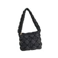 thumbnail image 1 of Bolso de hombro tipo hobo para mujer, bolso de nailon para vacaciones de verano y playa. Negro, 1 of 9