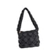 thumbnail image 1 of Bolso de hombro acolchado para mujer, tamaño mediano, tipo bollo de masa, para compras en la playa Negro, 1 of 9
