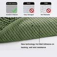 thumbnail image 3 of Tripumer 2 Piece Chenille Bathroom Rug Set Soft Plush Shower Mats Soft Plush Absorbent Shag for Shower Floor Dark Olive Green, 3 of 7