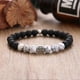 thumbnail image 3 of Beaded Bracelets For Women Men, 12 Constellations Anxiety Black White Distance Friendship Charms Bracelets For Teen Girls Kids Yin Yang Good Lucky Ble, 3 of 4