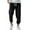 Black, variant on lmcalzta Sweatpants for Men Elastic Waisted Workout Gym Joggers Drawstring Loose Running Cropped Pants