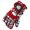 Red, variant on Color Block Ski Gloves, Bright Stripe Water-Repellent, Double-Layer Insulated Waterproof Warm, 1 Pair for Young Skiers Winter Sports Red