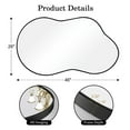 thumbnail image 6 of TEWLOSS Irregular Wall Mirror 46"x26" Cloud Shaped Mirrors for Bathroom, Black Aluminum Alloy Frame, 6 of 12