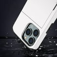 thumbnail image 6 of for iPhone 14 PRO Max Case Card Holder Slot 6.7 inch Wallet Slim Phone Cover, 1 Tempered Glass Screen Protector + 1 Camera Lens Protector, Dual Layer Shockproof Anti Scratch(White), 6 of 16