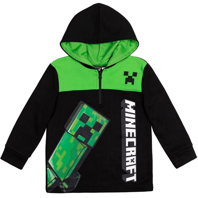 Sudadera con capucha Minecraft Creeper para niños pequeños de 7 a 8 años