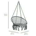 Best Choice Products Handwoven Cotton Macrame Hammock Hanging Chair Swing for Indoor & Outdoor