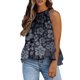 thumbnail image 1 of Gibobby Mujeres Casual Impreso Encaje Cuello redondo Ruffle Hem Chaleco Camisole Swing Neck Printed Summer Tops(Gris oscuro,XG), 1 of 4