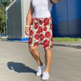 thumbnail image 4 of Salouo Rose Flowers Pattern Men's Sleep Pajama Shorts,Pajama Bottoms Elastic Waistband Sleep Pajama Short PJ Shorts for Men -Medium, 4 of 6