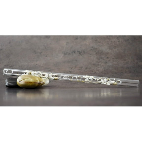 Hall Crystal Flute 11201 - Inline Glass Piccolo in C - White Lily