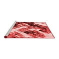 thumbnail image 2 of Ahgly Company Machine Washable Indoor Square Abstract Red Modern Area Rugs, 4' Square, 2 of 4