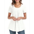thumbnail image 3 of JuneFish Women's Tops Summer Sleeve Shirts Eyelet T Shirt Hollow Casual Blouse, 3 of 6