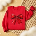 thumbnail image 5 of Christmas Sweatshirts for Women Fashion Xmas Printed Shirt Merry Christmas Tops Casual Funny Holiday Long Sleeve Outfits Crewneck Sweatshirt Pullover Top, 5 of 6