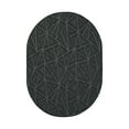 thumbnail image 1 of Furnish My Place Indoor/Outdoor Rug Dark Gray 3' x 6', Oval, Made in Usa, Area Rugs Great for Kids, Pets, Event, Wedding, 1 of 5