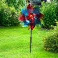 thumbnail image 4 of CDJLY 2 Pack Flower Pinwheels, Sequined Reflective, D, Wind Spinners for Yard and Garden, 4 of 6