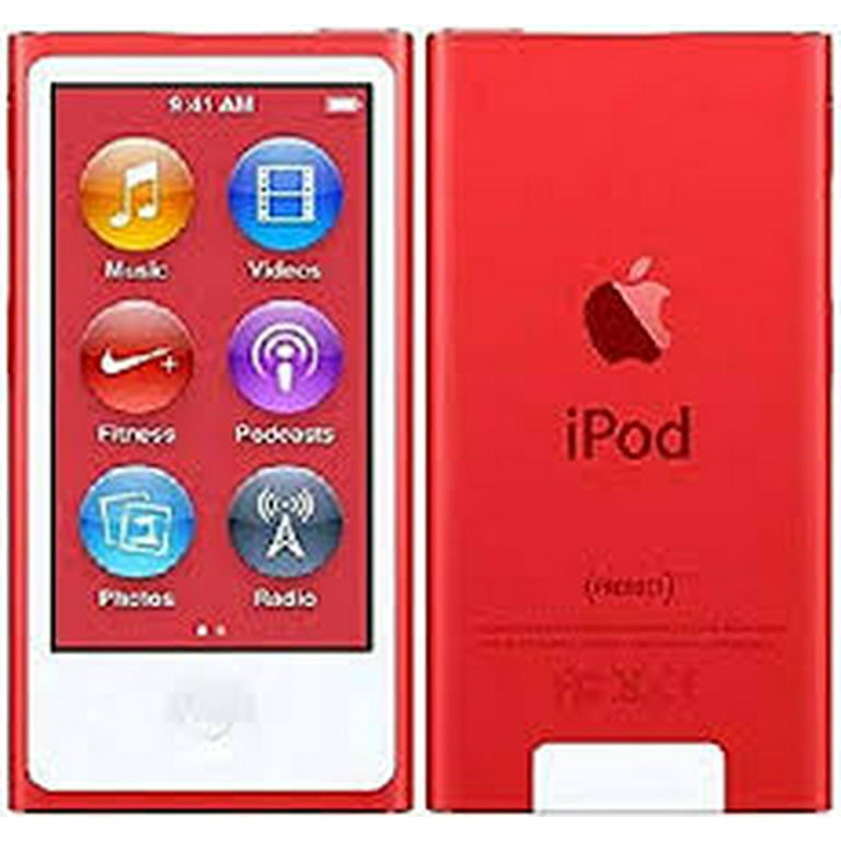 Apple iPod Nano 7th Generation 16GB (PRODUCT) Red , New in Plain White 90 Day Warranty! - Walmart.com