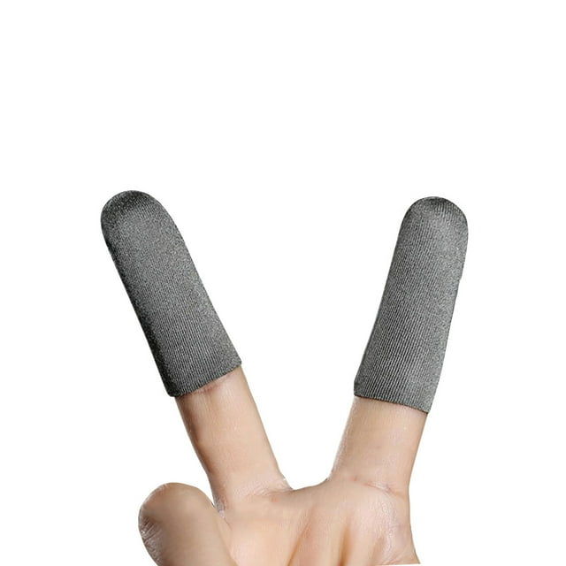 6 Pieces Gaming Finger Sleeve Touchscreen Thumb Sleeve Sensitive Sweat-proof Breathable Finger Sleeve for Gaming