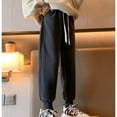 thumbnail image 6 of Little Girls Pants Casual Elastic High Waisted Loose Fit Pockets Kid Children Cargo Sweatpants Streetwear Winter Warm Pants Daily Versatile Sportwear, 6 of 9