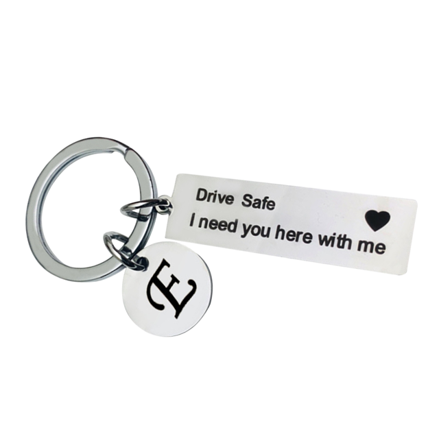 sweethay Drive Safe llavero iniciales letras hombres mujeres novio marido llavero cumpleaños Navidad Día del Padre regalos Ropa, zapatos y accesorios Miscelánea mi sweethay AP000034-05