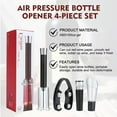 thumbnail image 4 of Wino on the Go Set, 4-in-1 Wine Opening Set with Foil Cutter, Aerator Pourer, Vacuum Stopper, Aluminum Alloy Handle, Air Pressure Wine Cork Remover Opening Set, Holiday Gift Set for Wine Lovers, 4 of 8