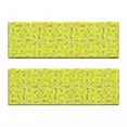 thumbnail image 2 of Floral Bench Cushion Set of 2, Repetitive Cheerful Spring Pattern with Flowers and Dots, Standard Size Foam Pad and Decorative Cover, Yellow Green Blush, by Ambesonne, 2 of 4