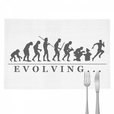 

Evolutionary Monkey Human Movement Placemat Pad Kitchen Woven Heat Resistant Cushion Rectangle