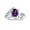 Amethyst, variant on Rings for Women Sterling Silver Greek Key Designer Ring 9X7MM Gemstone & Diamond Ring July Ruby Jewelry  Size 9