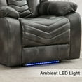 thumbnail image 6 of Power Zero Gravity Recliner Chair with LED Light, USB Ports, Faux Leather Electric Reclining Chair for Living Room Gray, 6 of 7