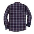 thumbnail image 6 of USNSM Mens Casual Long Sleeve Button Down Shirt Fleece Thickening Lightweight Flannel Shirt Jacket with Plaid Pattern Blue XS, 6 of 9