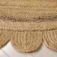 thumbnail image 3 of SAFAVIEH Natural Fiber Archibald Bordered Area Rug, Natural/Grey, 6' x 6' Round, 3 of 7