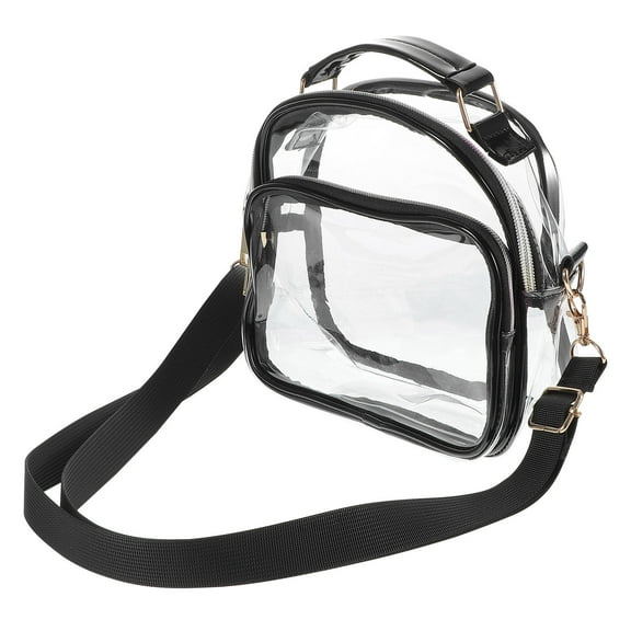 MLINS  Crossbody Purse Bag Clear Handbags Shoulder Miss Women's Black