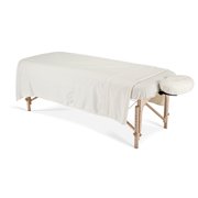 EARTHLITE Flannel Massage Table Sheet Set \xe2\x80\x93 Commercial Grade, Soft, Double-Napped 3-Piece Set (Top, Fitted, Face Pillow Cover)