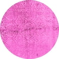 thumbnail image 1 of Ahgly Company Indoor Round Abstract Pink Contemporary Area Rugs, 3' Round, 1 of 4
