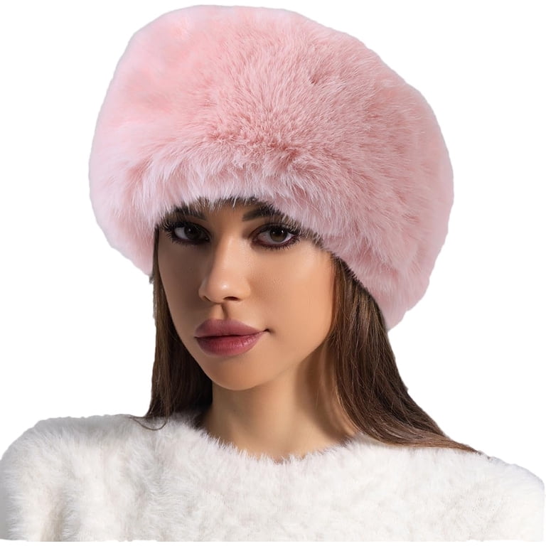 SikaFu Women Faux Fur Headband Hat with Stretch Winter  display picture 2