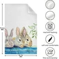 thumbnail image 5 of Watercolor Three Fluffy Rabbits Kitchen Tea Towels Set of 4 Absorbent Hand Dish Towels, Blue Wooden Fence Dishcloths Lint-Free 18x28 Inch Fast Drying for Cooking Baking Home Clean, 5 of 7